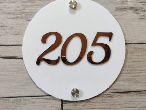 Door Number Plate – Acrylic Embossed Letters
