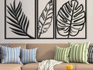3 Piece Leaf Wall Art